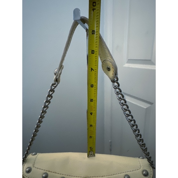 Michael Kors Patent Leather Santorini Shoulder Bag Flap Woven Corn Husk Handbag - Picture 12 of 13